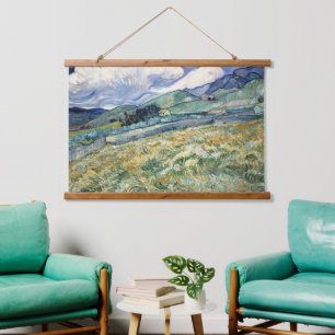 Landscape from Saint-Rémy by Vincent Van Gogh Hanging Tapestry