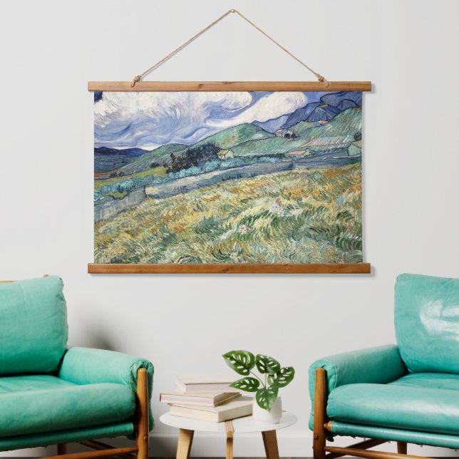  Landscape from Saint-Rémy by Vincent Van Gogh  Hanging Tapestry (Living Room)