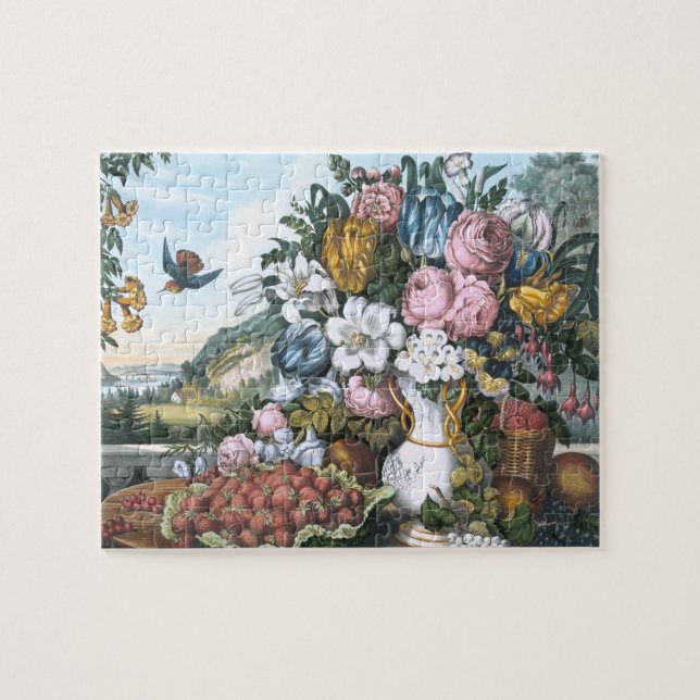 Landscape, Fruit and Flowers Jigsaw Puzzle (Horizontal)