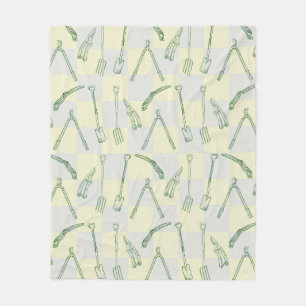Landscape gadrening pattern fleece blanket