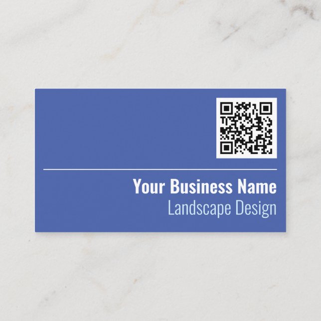 Landscape & Garden Design QR Code Business Card (Back)