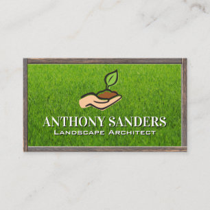 Landscape Garden Logo Grass Business Card
