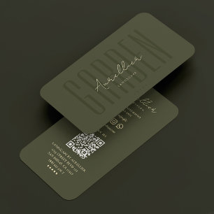 Landscape Gardener Botanist Arborist Green Modern Business Card