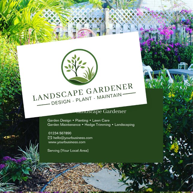 Landscape Gardener Business Cards | Professional  (Creator Uploaded)
