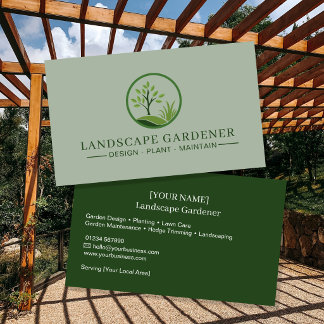 Landscape Gardener Business Cards | Professional