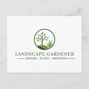 Landscape Gardener Postcard Professional Gardeni