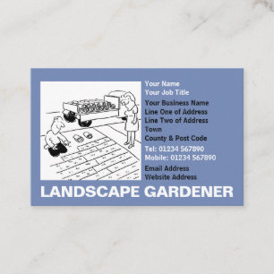 Landscape Gardening Cartoon Business Card