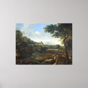 Landscape, Gaspard Dughet, 1640 - 1645 Canvas Print