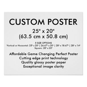 Landscape Glossy Custom Poster 25" x 20"