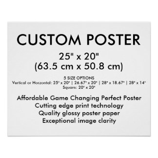 Landscape Glossy Custom Poster 25" x 20"