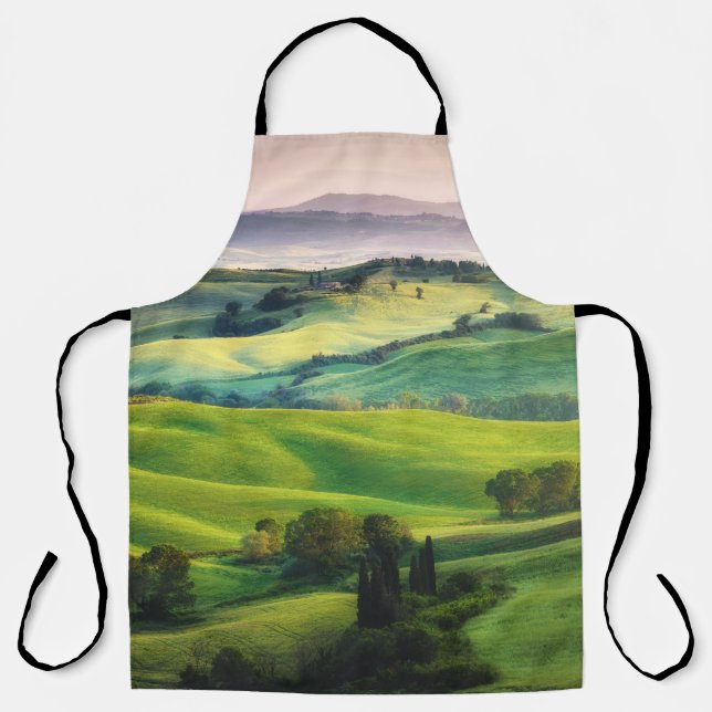 Landscape Greenery: Light Painted Serenity Apron (Front)