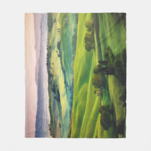 Landscape Greenery: Light Painted Serenity Fleece Blanket