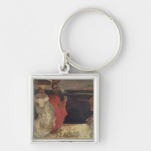 Landscape in Martinique Key Ring