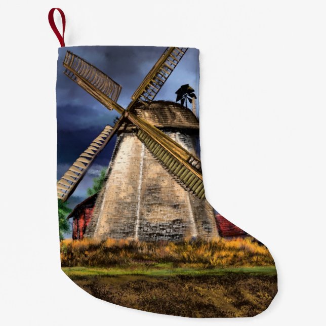 Landscape in the Netherlands Christmas Stocking (Front)