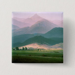 Landscape in the Riesengebirge, 1810-11 15 Cm Square Badge