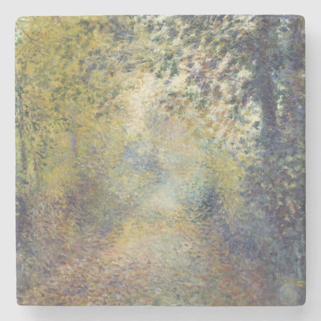 Landscape In the Woods (by Pierre-Auguste Renoir) Stone Coaster (Front)