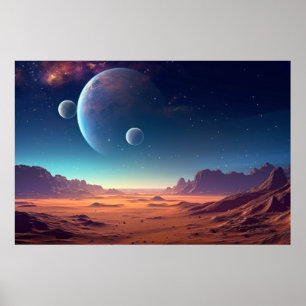 Landscape Magical Dimension Fantastic Planet Art Poster