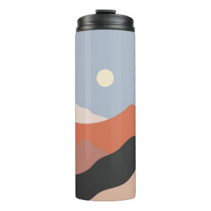 Landscape mid century illustrations,minimalist lan thermal tumbler