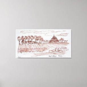 Landscape Mont Saint-Michel   Normandy, France Canvas Print