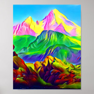 Landscape Mountains Poster