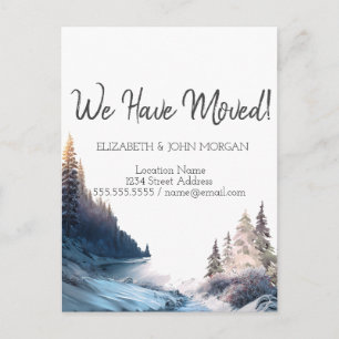 Landscape,Nature,Forest Moving Announcement Postcard