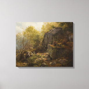 Landscape Near Conway, North Wales (by A.H. Wyant) Canvas Print