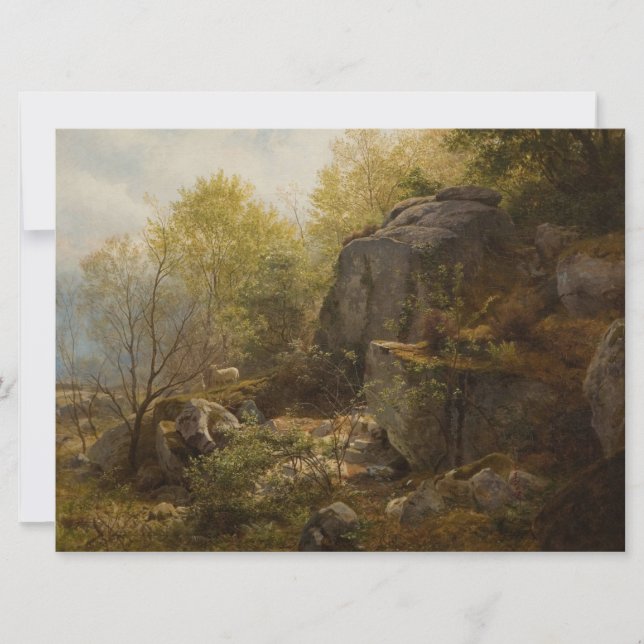 Landscape Near Conway, North Wales (by A.H. Wyant) Card (Front)