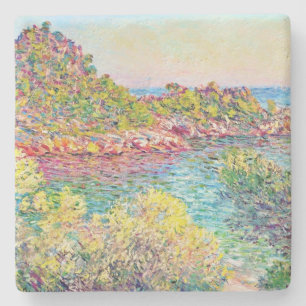 Landscape Near Monte Carlo (by Claude Monet) Stone Coaster
