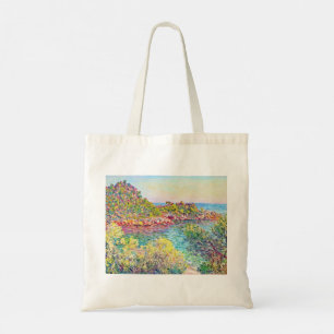 Landscape Near Monte Carlo (by Claude Monet) Tote Bag
