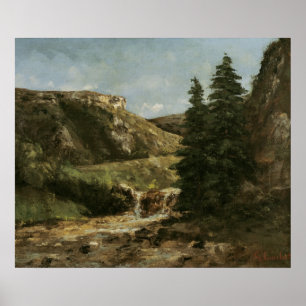 Landscape near Ornans, c.1858 Poster