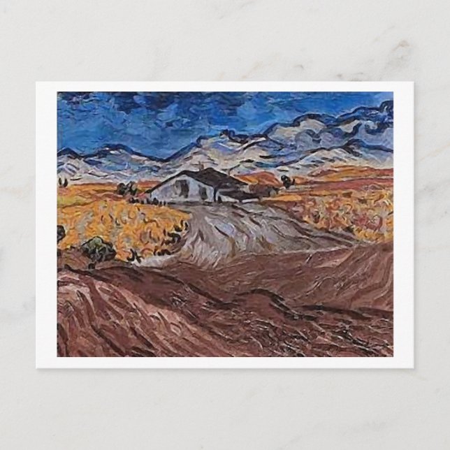 Landscape Near Saint-Rémy, Vincent van Gogh Postcard (Front)