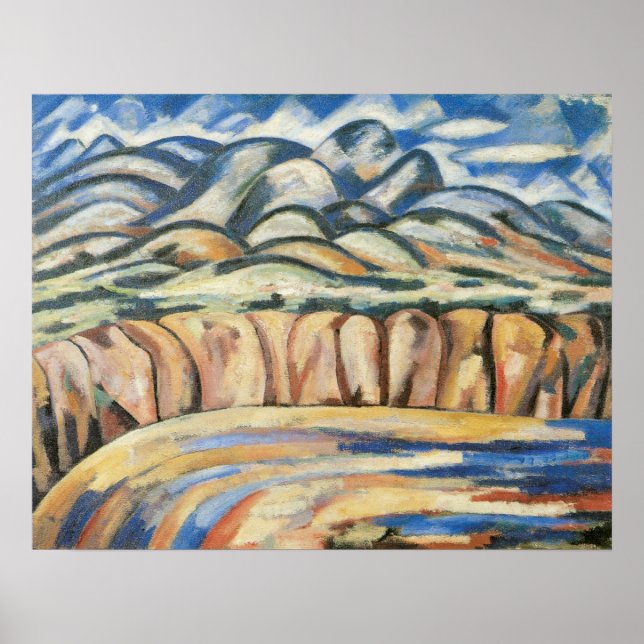 Landscape, New Mexico by Marsden Hartley, Fine Art Poster (Front)