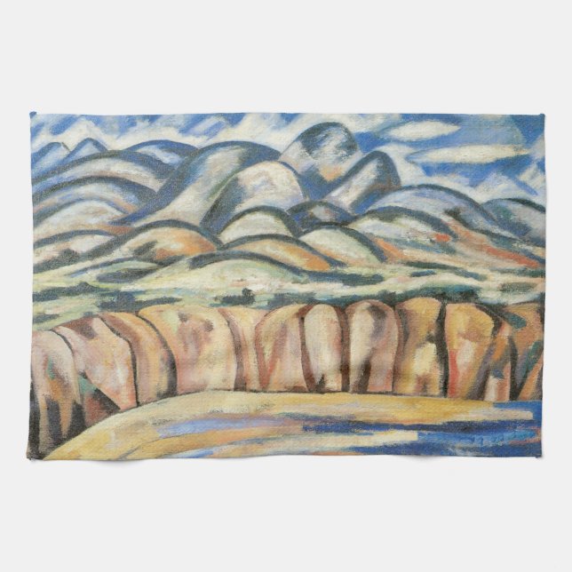 Landscape, New Mexico by Marsden Hartley, Fine Art Tea Towel (Horizontal)