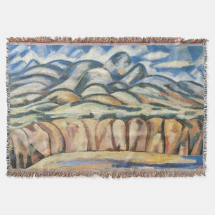 Landscape, New Mexico by Marsden Hartley, Fine Art Throw Blanket