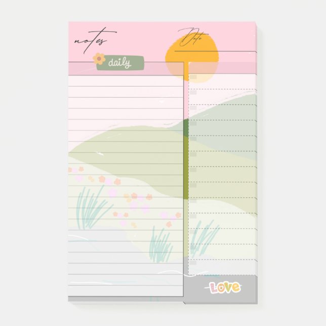 Landscape notes plan list (Front)