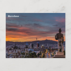 Landscape of Barcelona Postcard