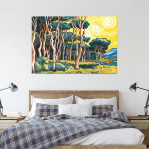Landscape of Bosque to the Sun Canvas Print