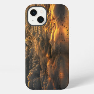 Landscape of Clouds and Water with Birds iPhone 13 Case