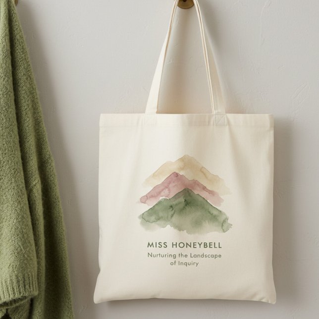 Landscape of Enquiry Nurturing Tutor Appreciation Tote Bag (Teacher Appreciation Tote Bag with Quote by Darling & May)