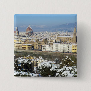 Landscape of Florence from Piazzale 15 Cm Square Badge