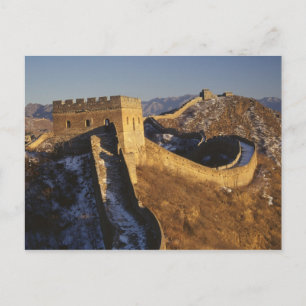 Landscape of Great Wall under sunset, China Postcard