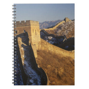 Landscape of Great Wall under sunset, China Spiral Notebook