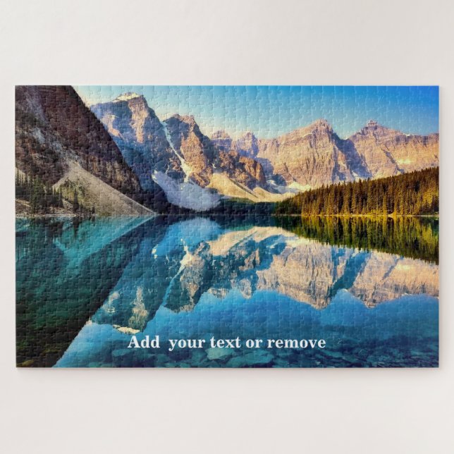 Landscape of Moraine Lake and reflections, Canada, Jigsaw Puzzle (Horizontal)