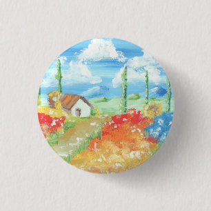 Landscape of the vastness of Tuscany 3 Cm Round Badge