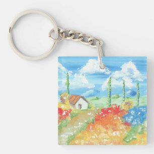 Landscape of the vastness of Tuscany Key Ring