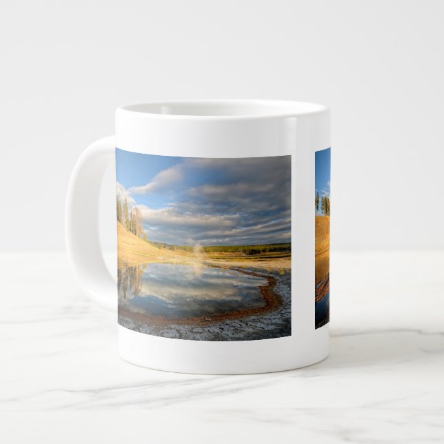 Landscape of Yellowstone Large Coffee Mug (Front Left)