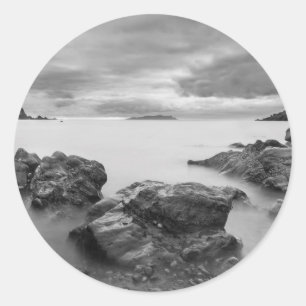Landscape on West Shetland Classic Round Sticker