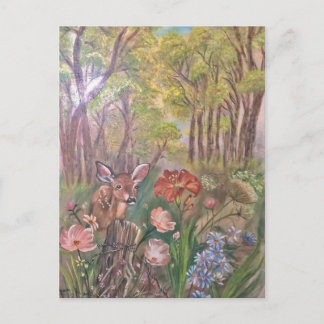 landscape paint painting hand art nature postcard