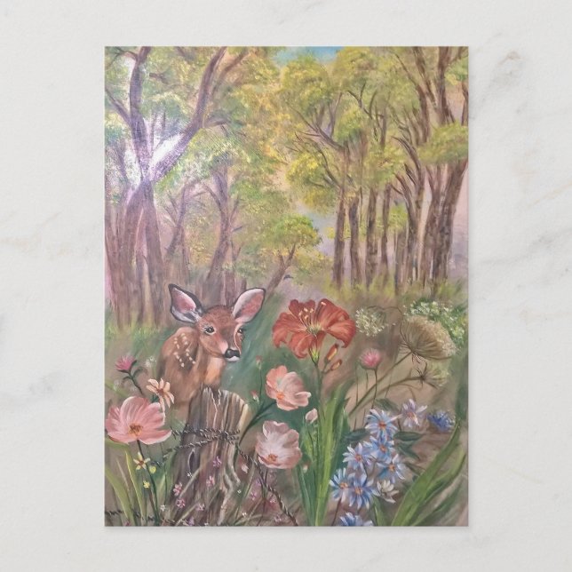 landscape paint painting hand art nature postcard (Front)