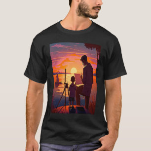 Landscape Painting Collector Painter Dad In Sunset T-Shirt